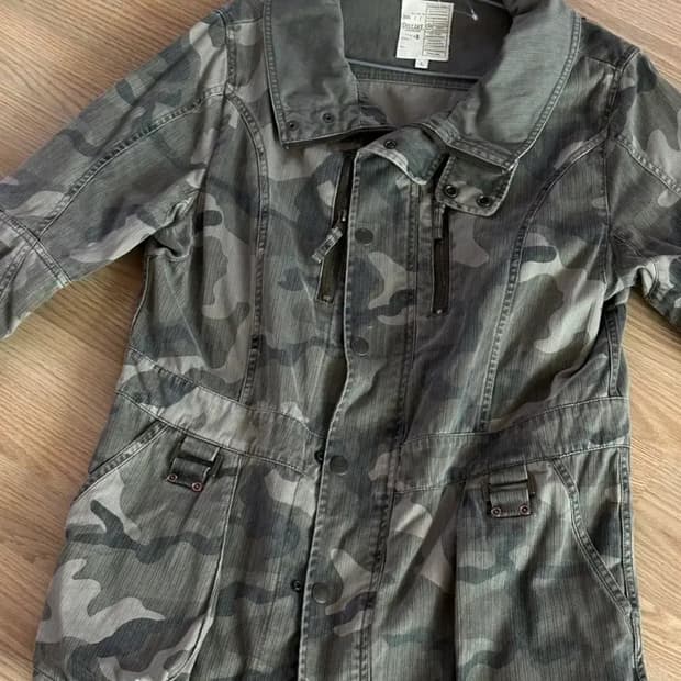 오일케이크 카모 빈티지 밀리터리 자켓 y2k