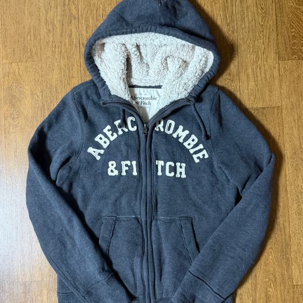 (대장템!!)아베크롬비 그레이 양털 후드집업 L