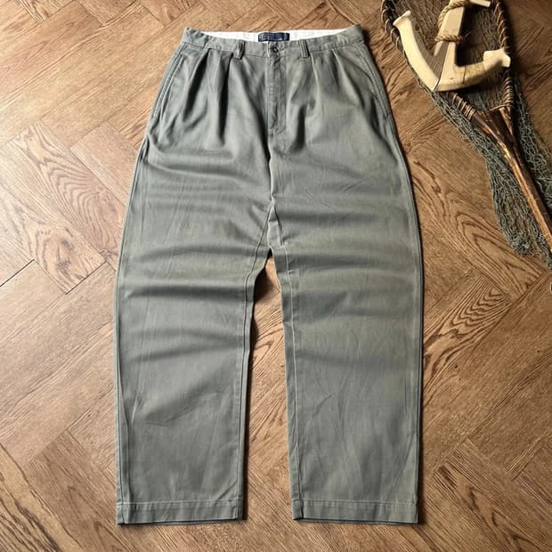 [32]90's 폴로 랄프로렌 Andrew 카키그레이 치노팬츠