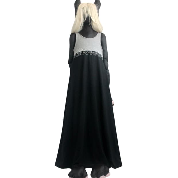 Sorridere stud two-tone long dress hi