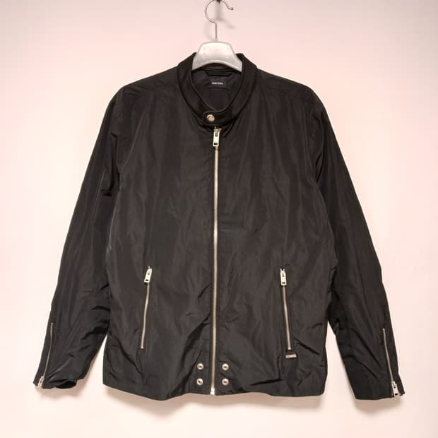 디젤 나일론 바이커 블루종