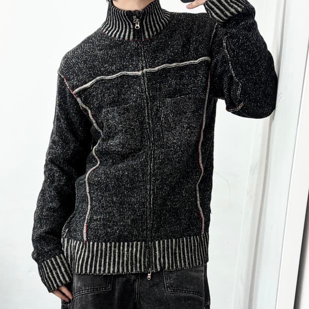 아르마니 익스체인지 투웨이 니트 자켓