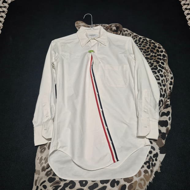 톰브라운 화이트 옥스포드 버튼다운 셔츠 여성용