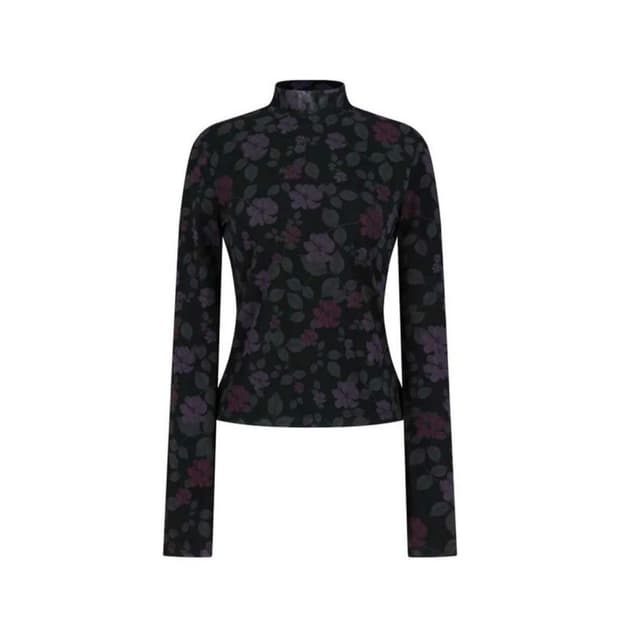 FLORAL MOCK NECK TOP 플로럴 모크넥 탑