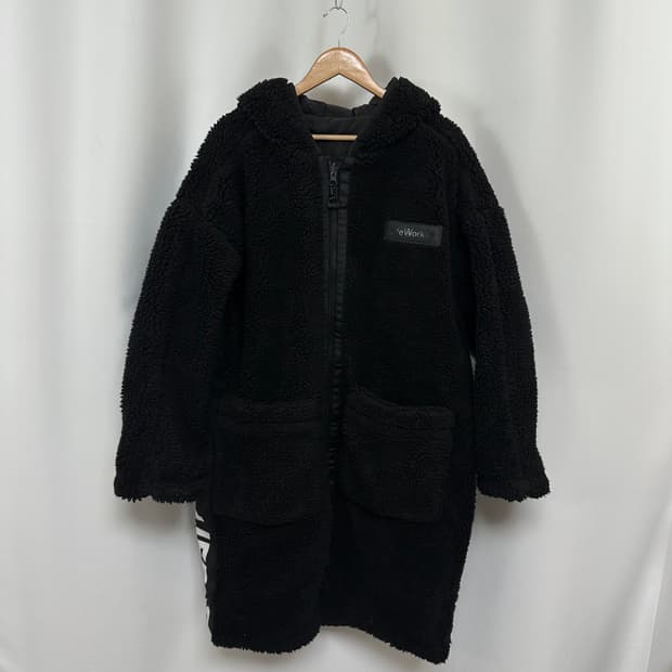  라이프워크 남성 양면 후드롱패딩 점퍼 검정 FREE