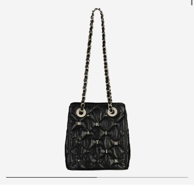 마뗑킴 스터드 미니 퀄팅백 블랙