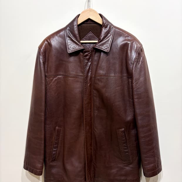 90's 입생로랑 램스킨 레더 자켓