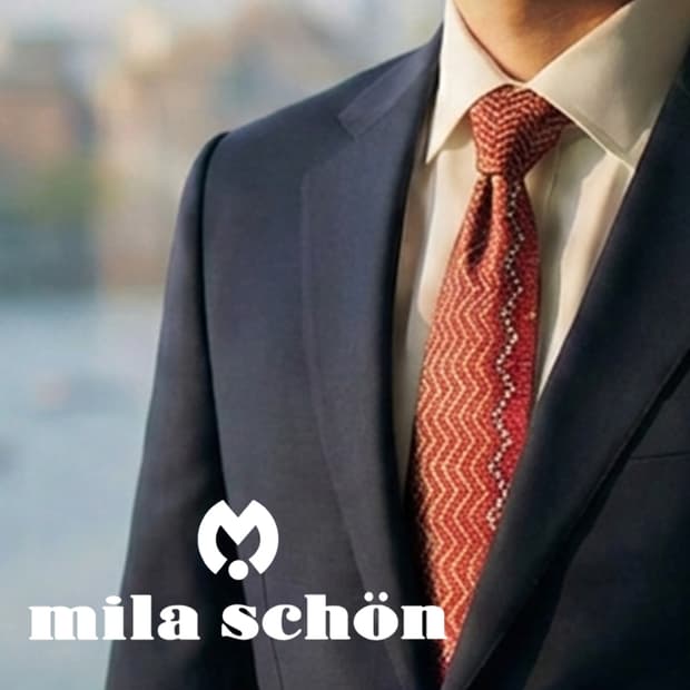 밀라숀 실크 레드 패턴 넥타이 8.6cm S~A+등급 e811
