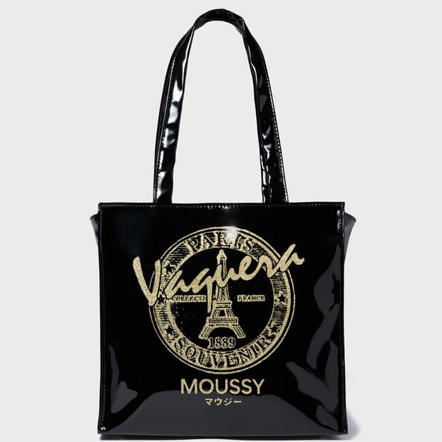 Vaquera X Moussy 콜라보 미니 쇼핑백 블랙