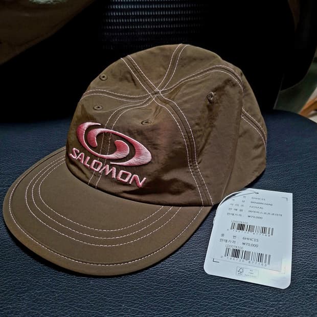 살로몬 6패널캡 브라운