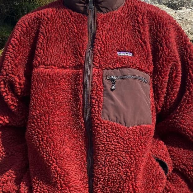 (M) 파타고니아 빈티지 딥파일 버건디