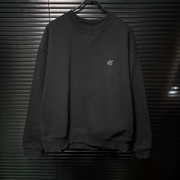 앤더슨벨 시그니처 엠블럼 스웻 셔츠 맨투맨 L 100 블랙 자수 기모
