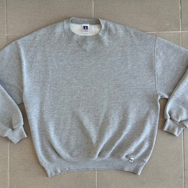 90s 빈티지 러셀 스웻셔츠 그레이 XL USA