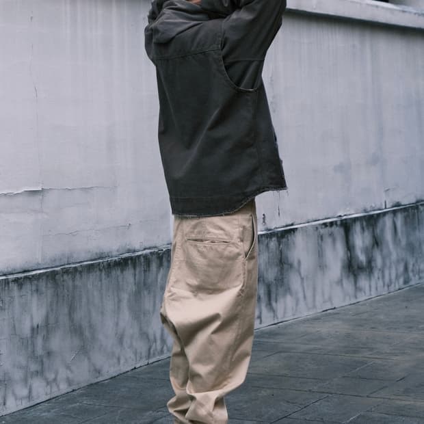 간류 사루엘 팬츠 베이지 치노팬츠