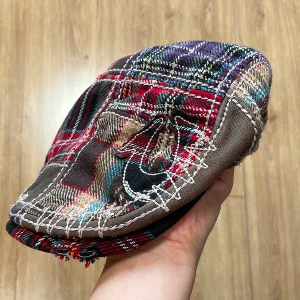 국내 유일 00s USA 트루릴리젼 빈티지 패치워크 헌팅캡 베레모 모자