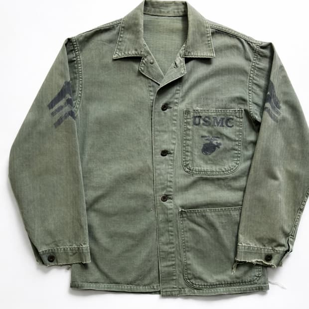 40s WW2 USMC P-41 HBT 유틸리티 자켓 100