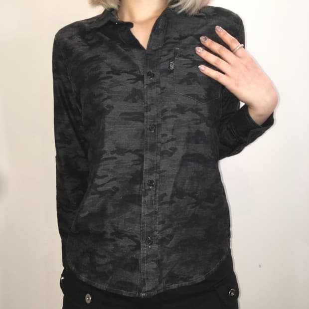 빈티지 카모 패턴 티셔츠