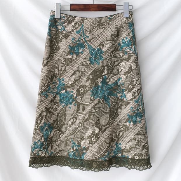 paisley lace skirt