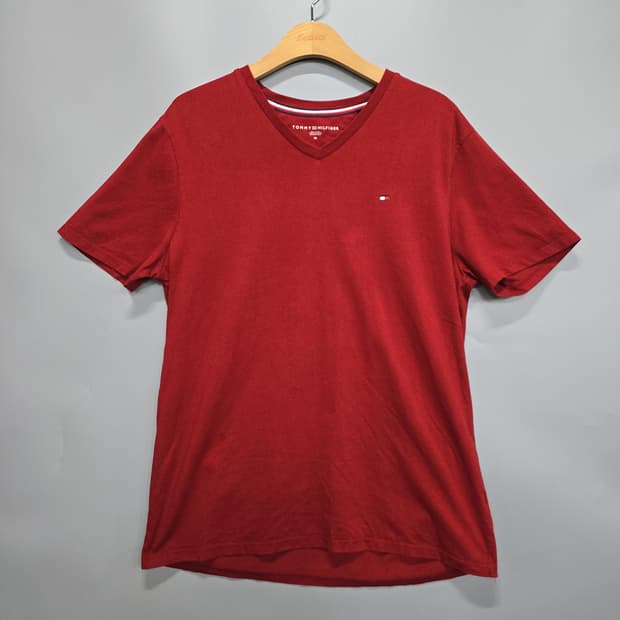 타미힐피거 브이넥 반팔 티셔츠 M