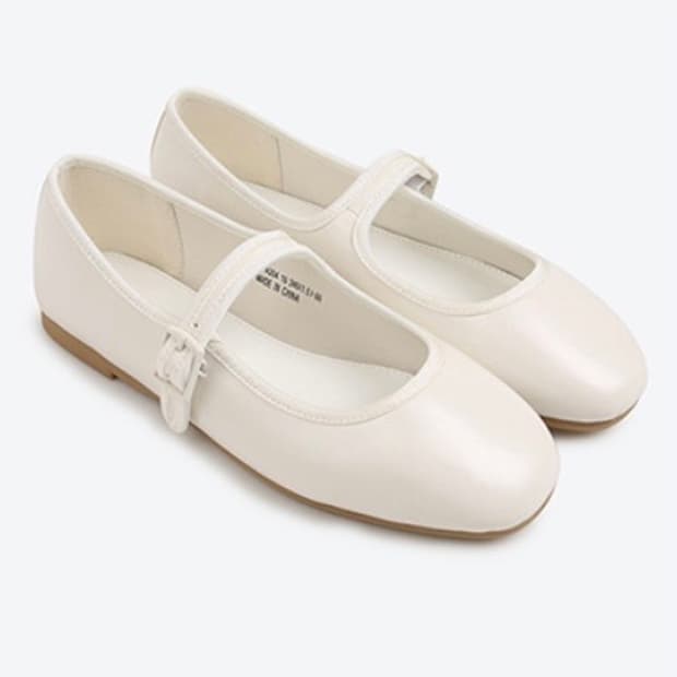 슈펜 뉴 스윗버튼 메리제인 플랫슈즈 1cm white