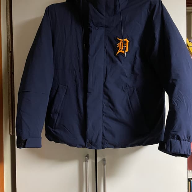 MLB 메가로고 덕다운 숏패딩 XS 남녀공용