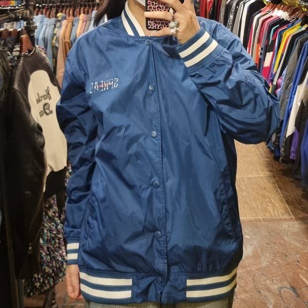 [Hi] brownbreath 브라운브레스 새틴 바시티 야구점퍼 블루