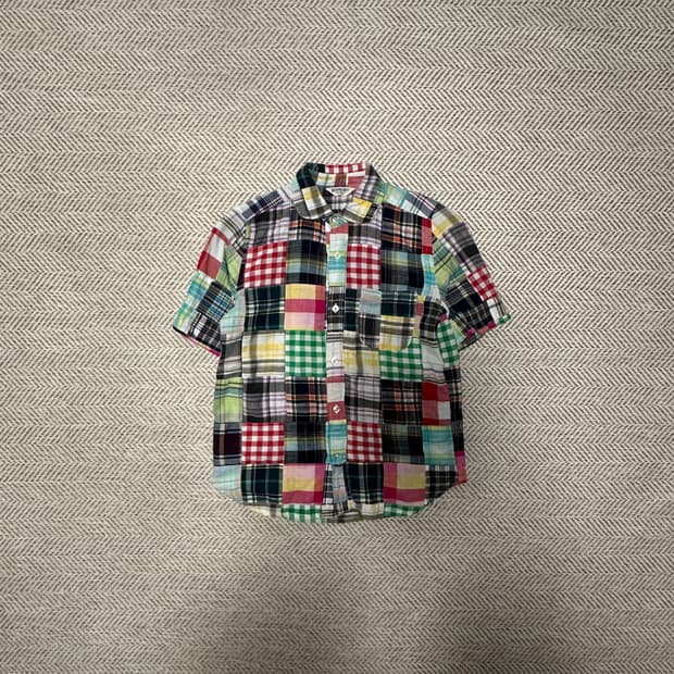BEAMS BOY patchwork shirt