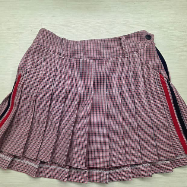 PEARLY GATES 체크 플리츠 스커트