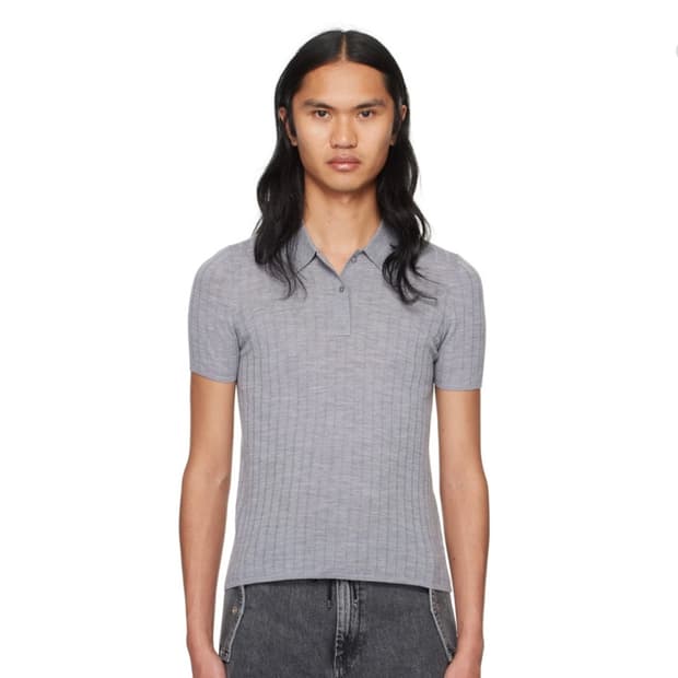 (M) Dion Lee 디온리 니트 리브 폴로