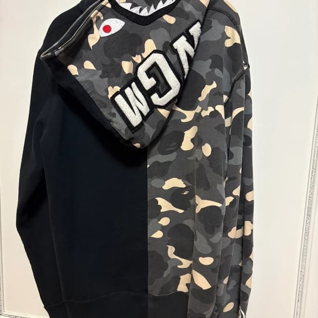 BAPE 샤크 후드 XL 아수라 시티카모