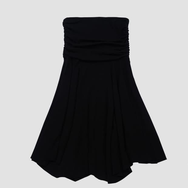 포허 shirring unbal skirts 셔링 언발 스커트