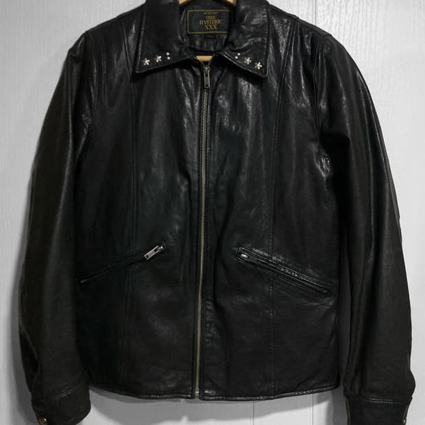 09AW 히스테릭 글래머 스터드 가죽 자켓