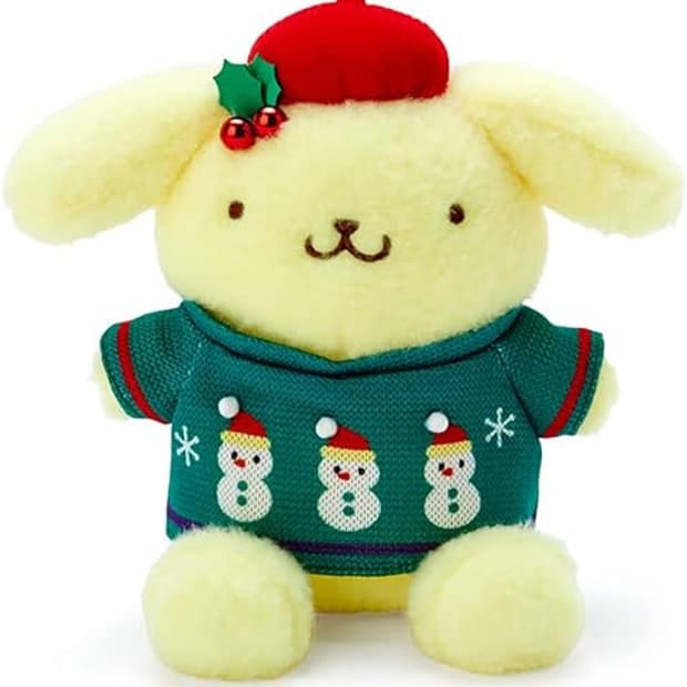 산리오 폼폼푸린 2022 크리스마스 어글리후드 인형 마스코트