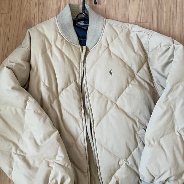 Polo ralph lauren 90's beige down jacket