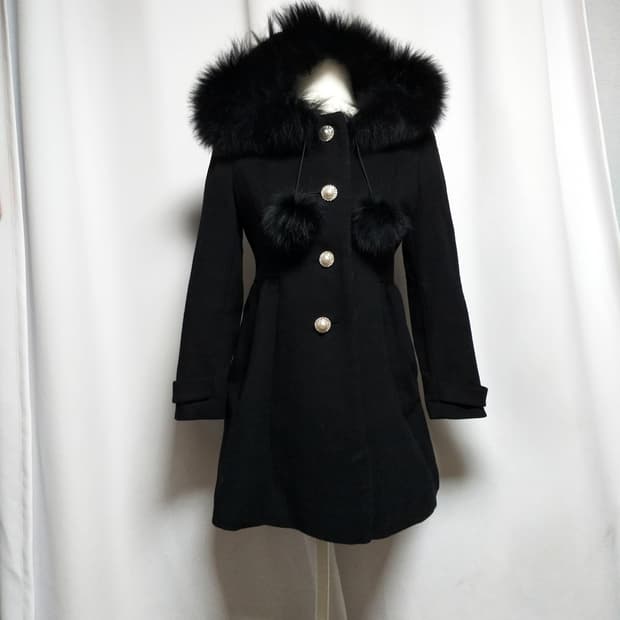 빈티지리본 후드코트 달천 대장y2k히메갸루긱시크 로리타고스펑크 로맨틱일브