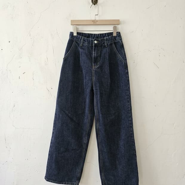 와이드 밴딩 데님 55