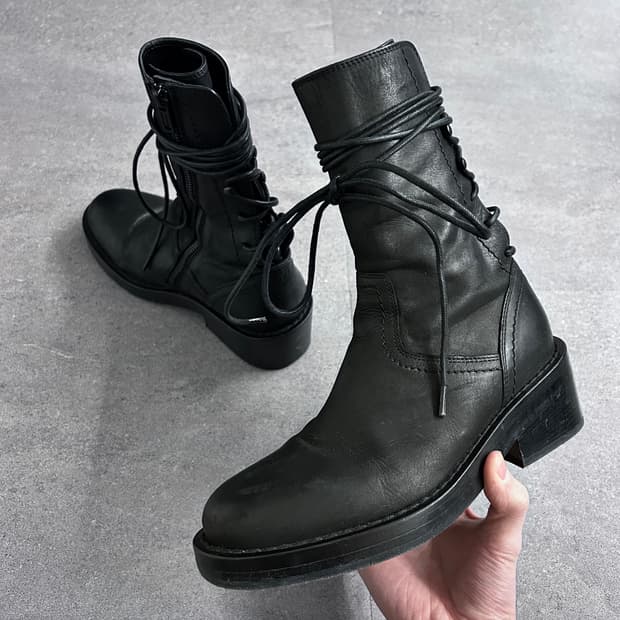 앤드뮐미스터 백 레이스업 부츠