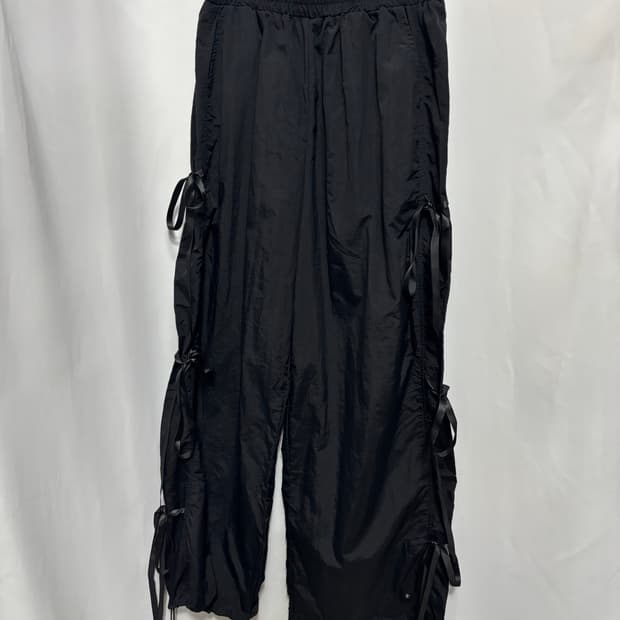 데이지 보우(리본)스트랩 카고 팬츠 바지 M