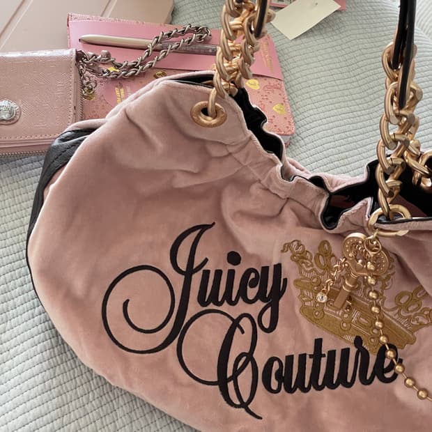 쥬시꾸뛰르 핑크 보부상 호보백 갸루 핀터깔