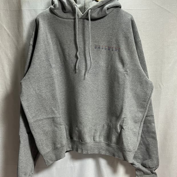 ONA 베이스먼트 회색 오버핏 후드티 L