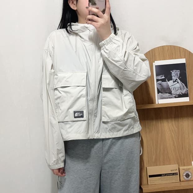 [정품] 노스페이스 연그레이 포켓 병아리 얇 바막 [ M ]