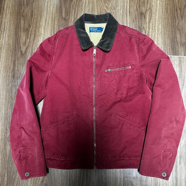 90s-00s 빈티지 폴로 랄프로렌 디트로이트 워크자켓 버건디 라지