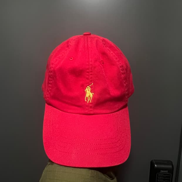 폴로 랄프로렌 레드 볼캡
