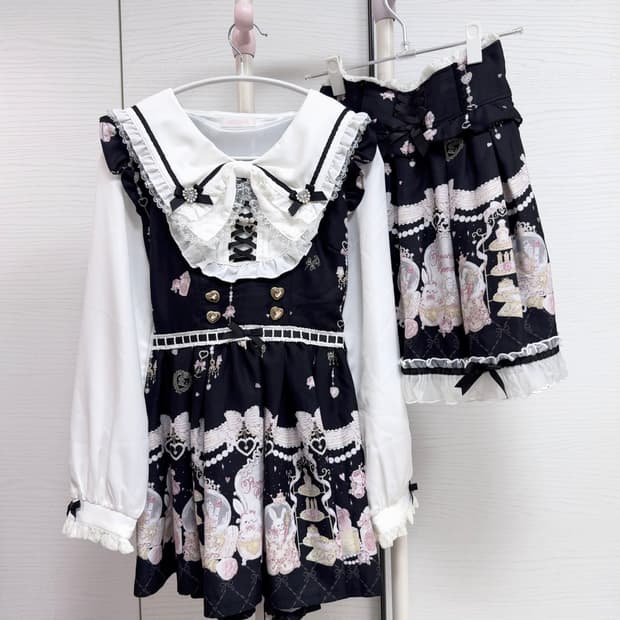 lizlisa 리즈리사 로맨틱 코스메틱 셋업 블랙 양산형 지뢰계 일브