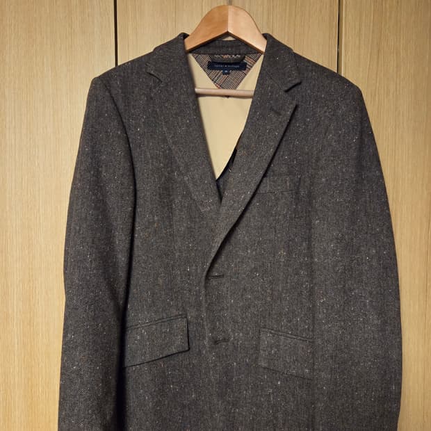 타미힐피거 도네갈 트위드 헤링본 블레이저