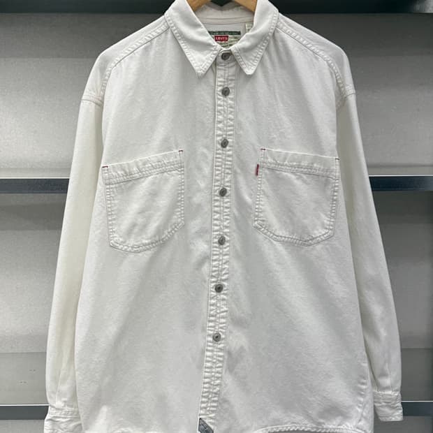 (L~XL)90'S 리바이스 화이트 데님셔츠-M2378