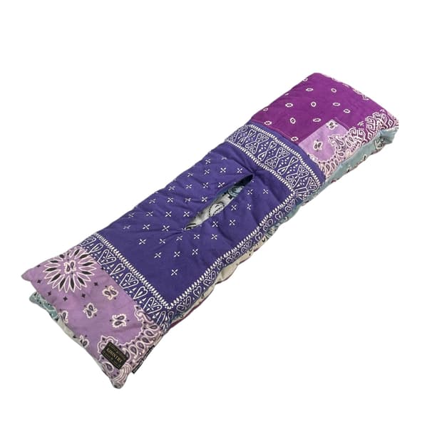 캐피탈 플란넬 반다나 패턴 리버시블 케사 머플러 퍼플