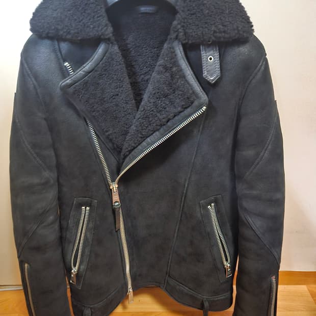 95 M) 올세인츠 누벅 리얼 양가죽 무스탕