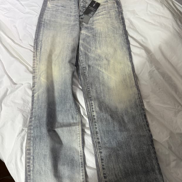 DNSR 디앤에스알 와이드 디지털 프린팅 애쉬드 블루 진 S