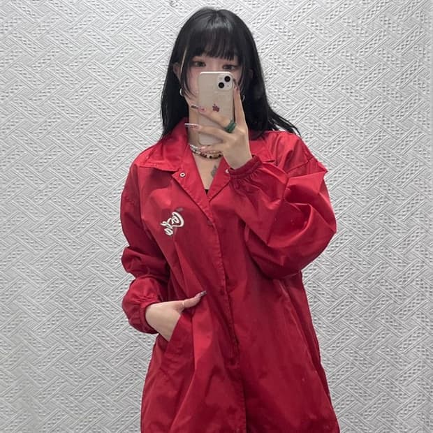 빈티지 올드스쿨 스트릿 펑크 키치 코카콜라 코치 자켓 110 C11773